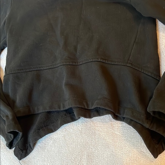 Proenza Schouler Black Asymmetrical Cropped Sweatshirt - Picture 4 of 8